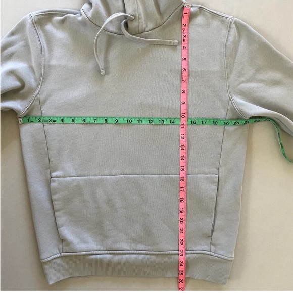 Everlane Hoodie Mens Medium Grey Cotton Pullover Basic Neutral Minimal - Picture 6 of 7